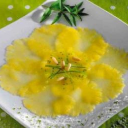 Receta de Carpaccio de Ananá y Limón Verde