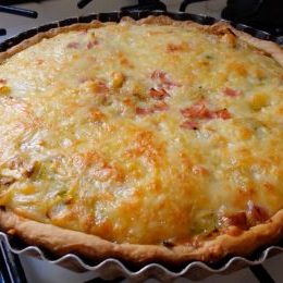 Receta de Quiche de Puerros y Jamón